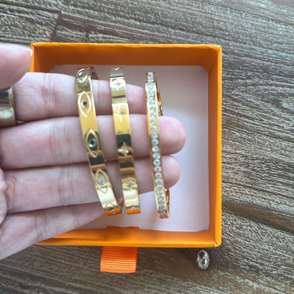 Gold bracelets